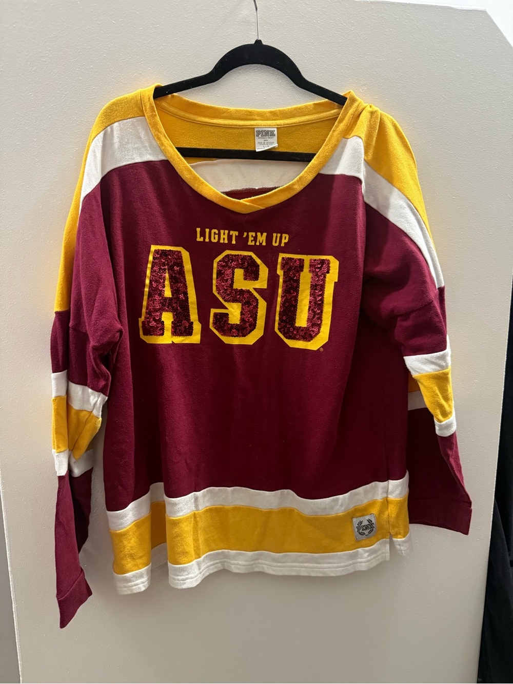 ASU sequin crewneck sweater..